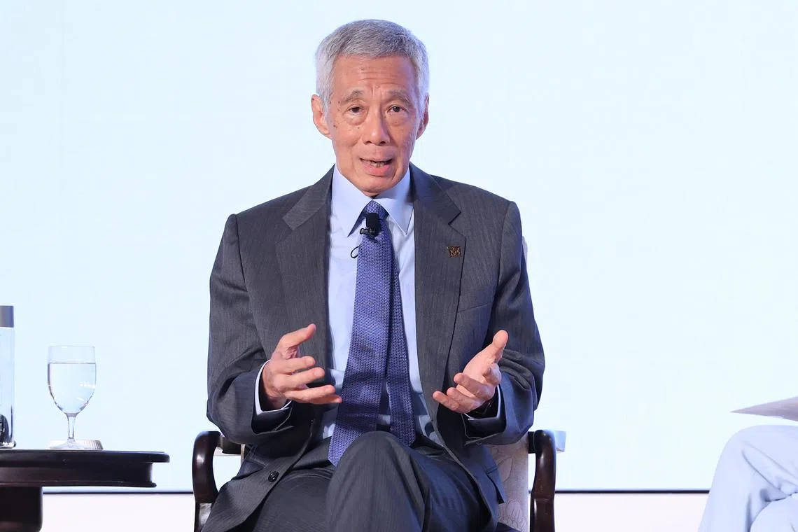 新加坡国务资政李显龙上个月在慧眼中国环球论坛炉边对话环节中说，苏州工业园区取得超乎预期的成果，新中双方都获益良多。（档案照片）