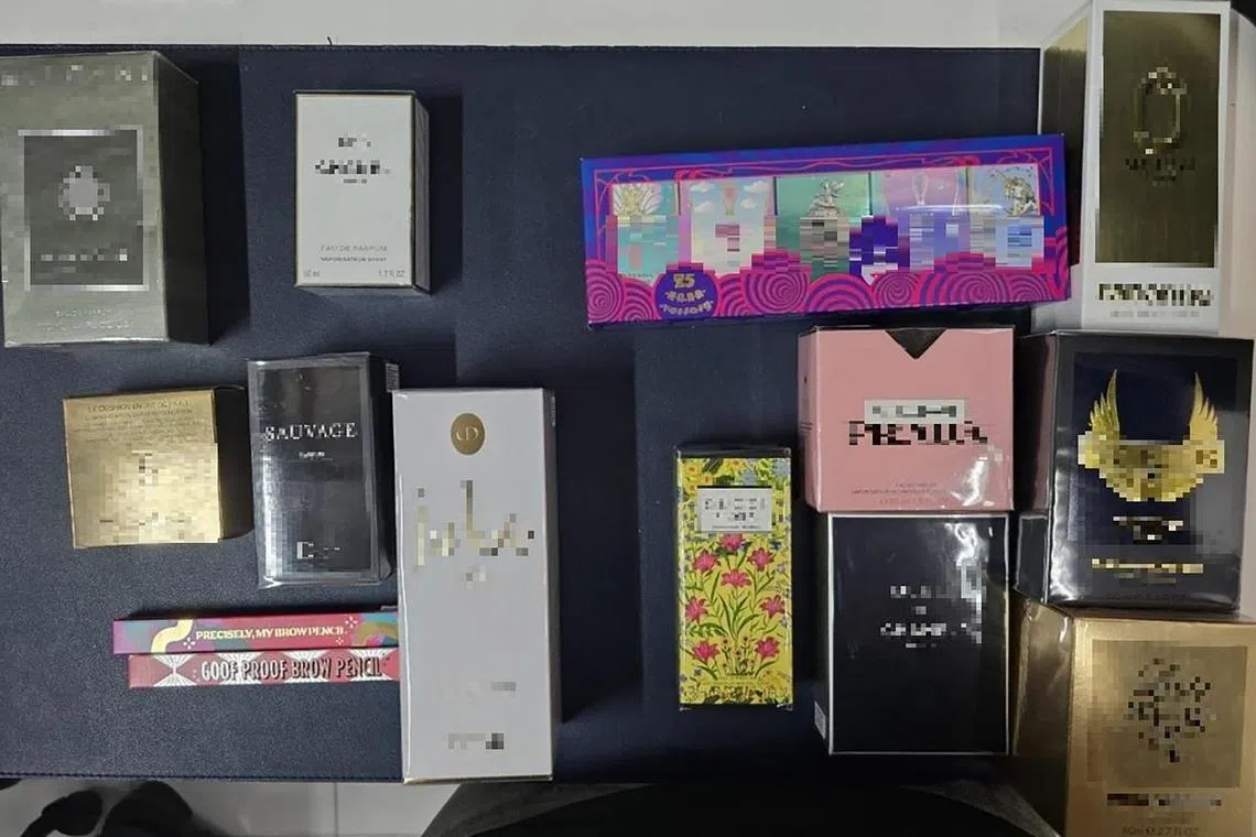 过境区偷窃案这两年来频发，警方已加强部署并与伙伴紧密合作，打击这类罪案。图为一名32岁英国籍男子2025年4月15日，涉嫌在过境区偷窃的总值超过2900元物品。（新加坡警察部队提供）