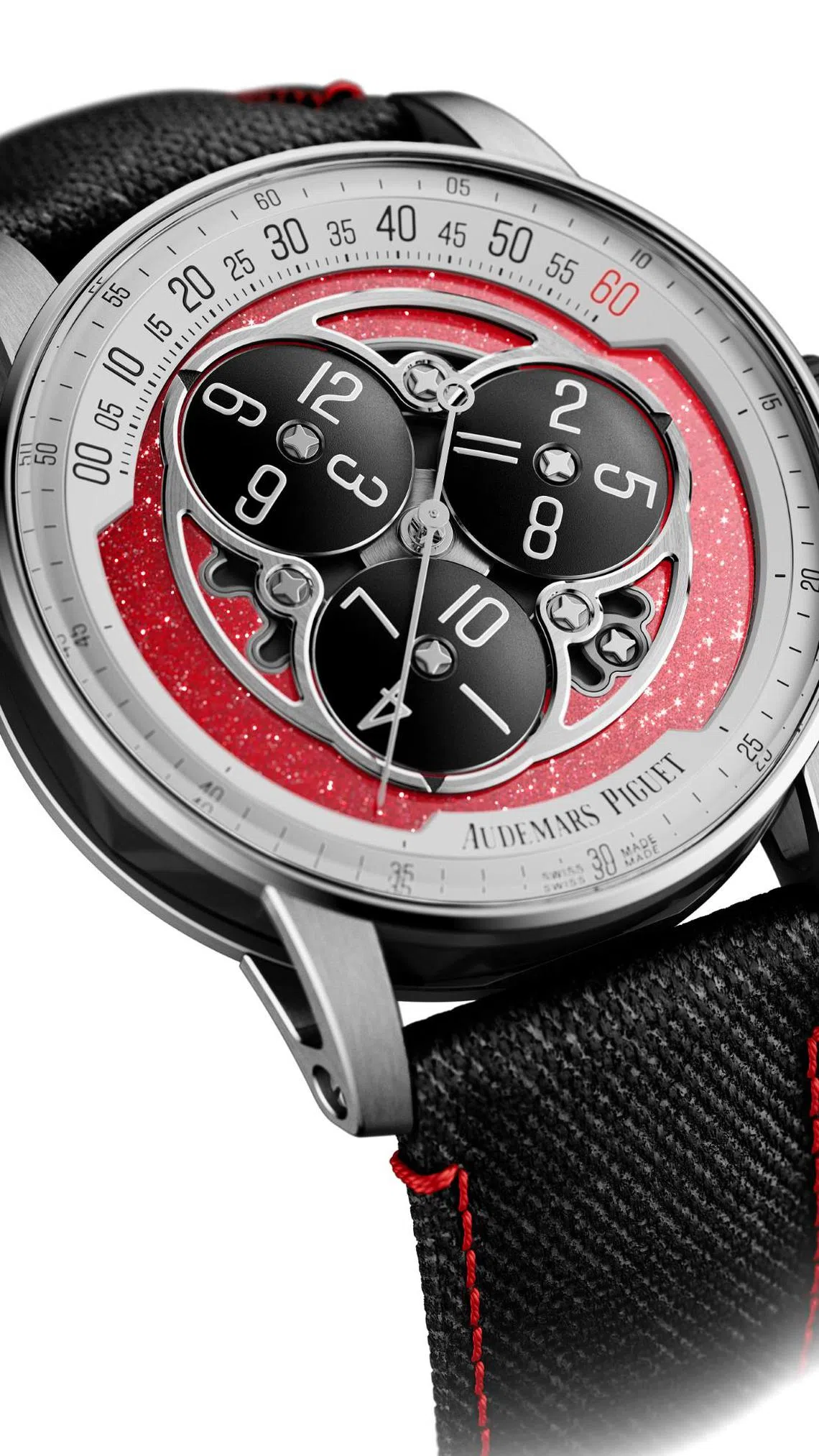 爱彼为新加坡建国60周年推出Code 11.59 Starwheel SG60腕表，在国家博物馆慈善晚宴中公开拍卖。（爱彼提供）