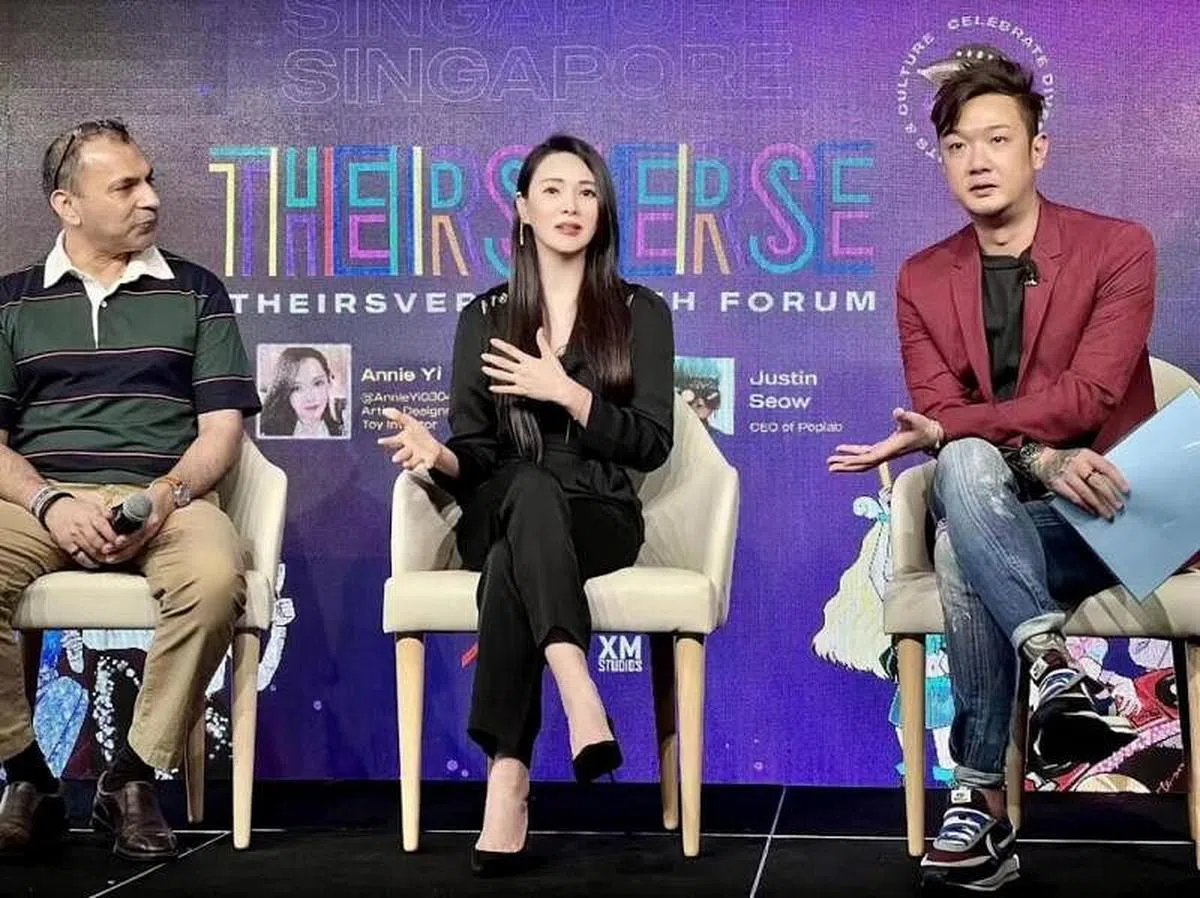 伊能静在新加坡出席NFT座谈会。(网络） 