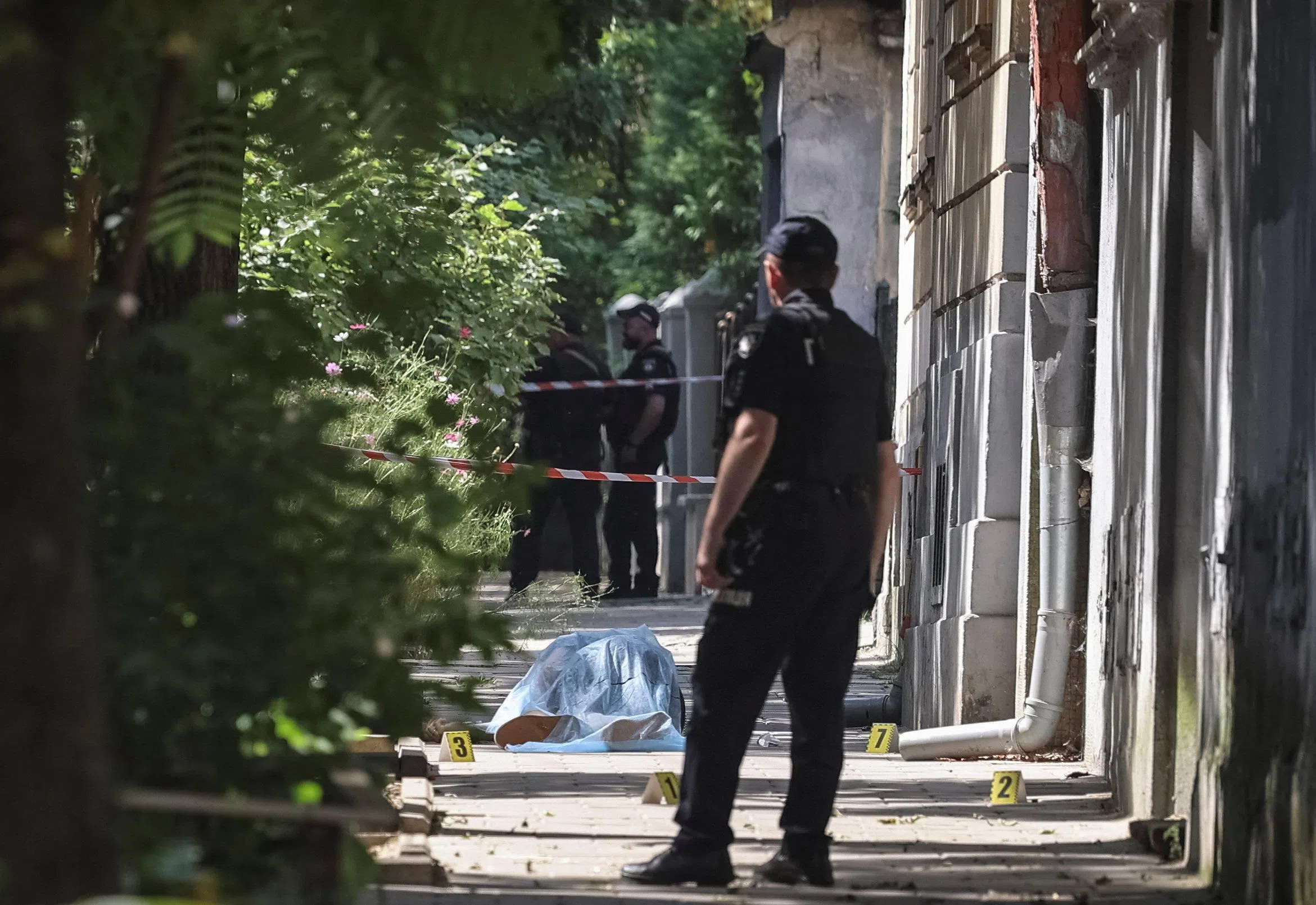 8月30日，帕鲁比在利沃夫遭遇枪击，当场死亡。（路透社）