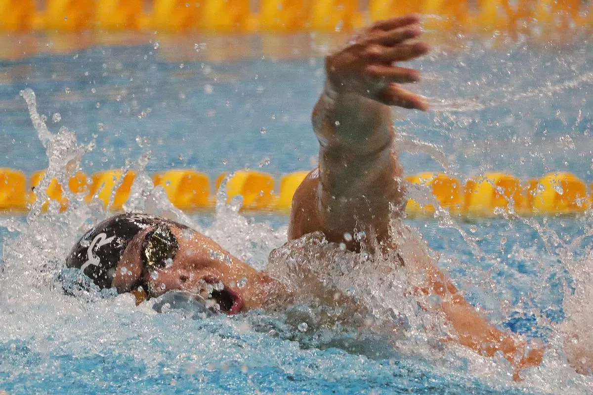 陈永进在男子50米自由泳达到亚运会A标。（档案照）