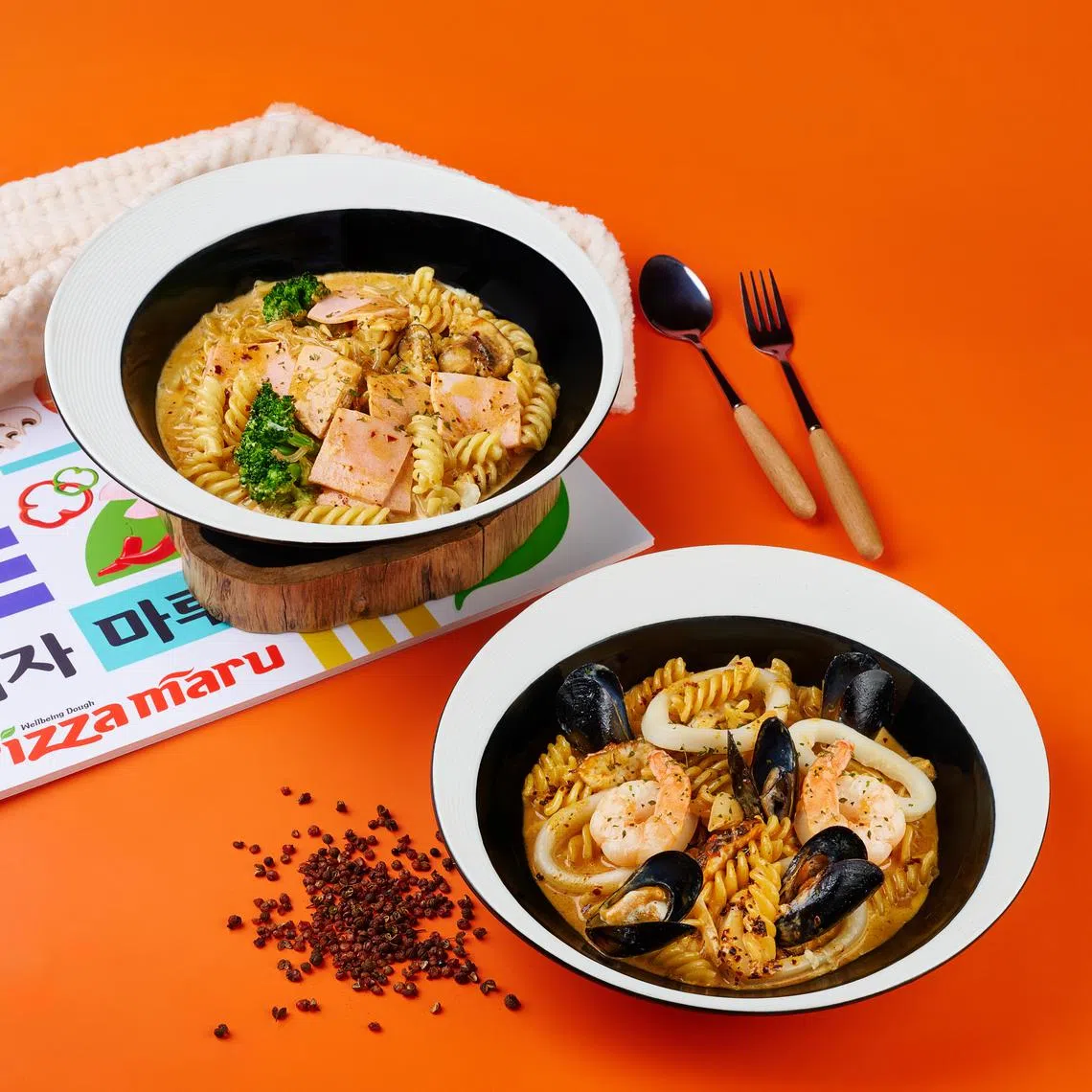 Pizza Maru的麻辣奶油螺旋意粉。（餐馆提供）