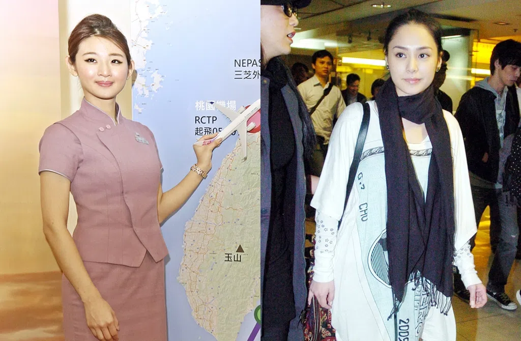 赖弘国在与Alice结婚之前有过两段婚姻，先后是与“华航林依晨”赵筱葳（左）及阿娇结婚。（互联网）