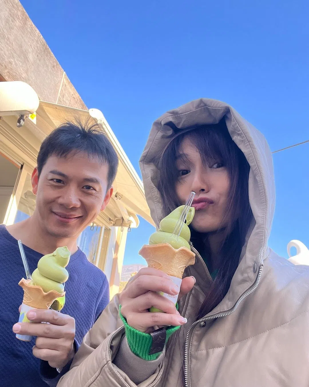 2014年结婚的戚玉武和白薇秀到日本旅游庆祝结婚周年。（取自白薇秀IG）