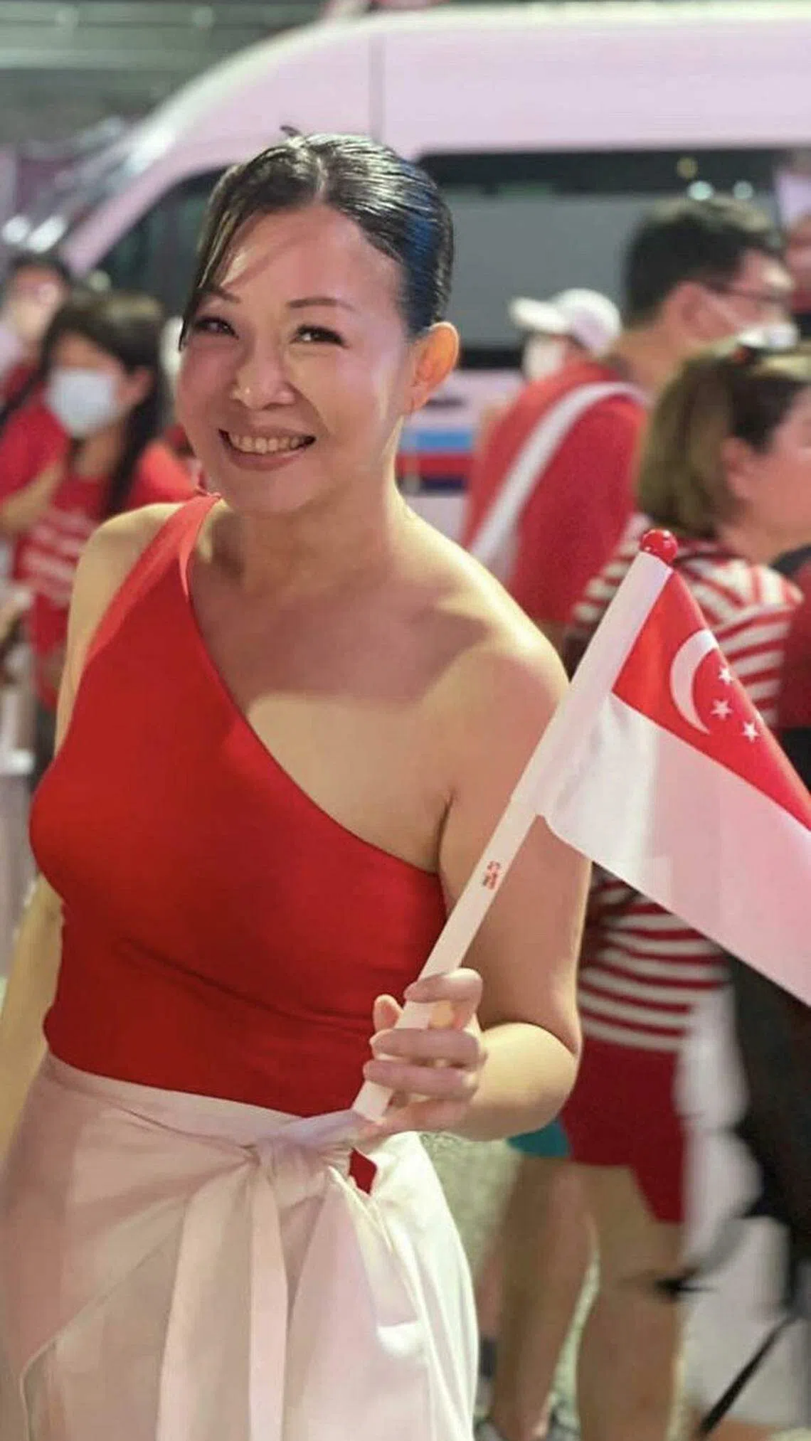 钟丽慧出席2022年8月9日国庆庆典。（取自钟丽慧Instagram）