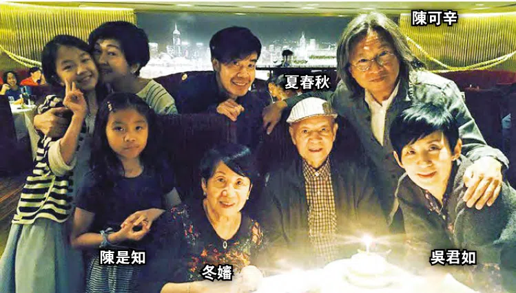 夏春秋育有三子女，包括吴君如、儿子吴君祥，他跟吴君如感情特别好。（互联网）