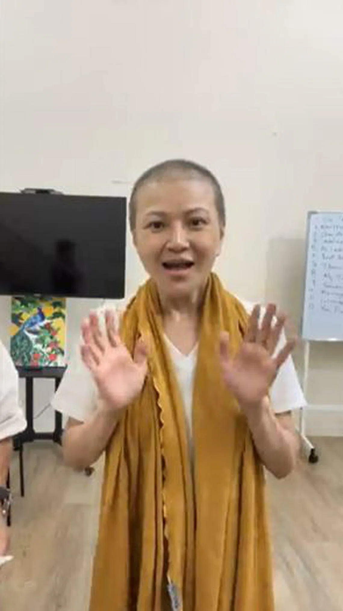 刘心玲希望能康复，之后回馈社会，帮助更多人。（视频截图）