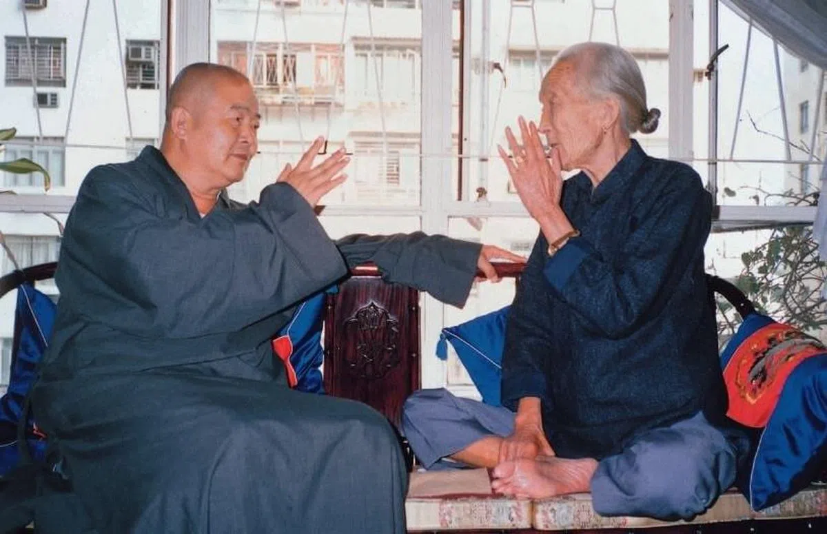 星云大师感激母亲生养他。（互联网）