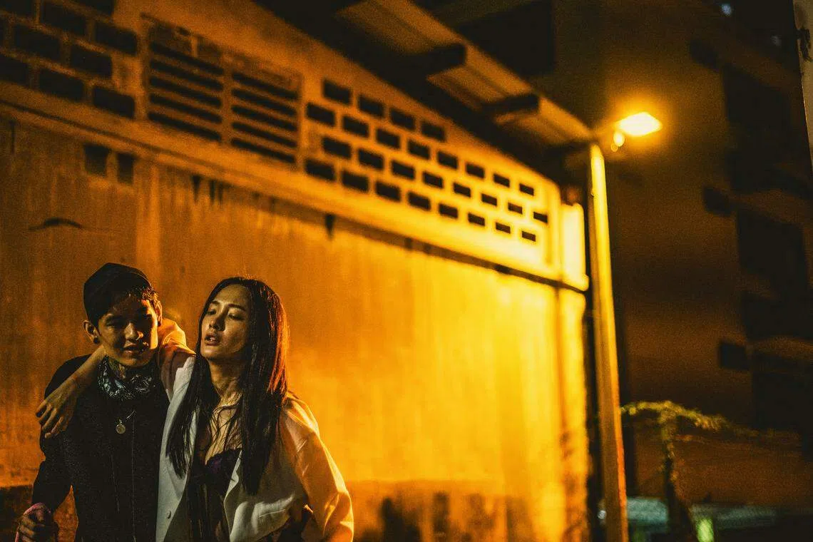 刘辉（左）和林映唯扮演有缘无分的情侣。（mm2提供）