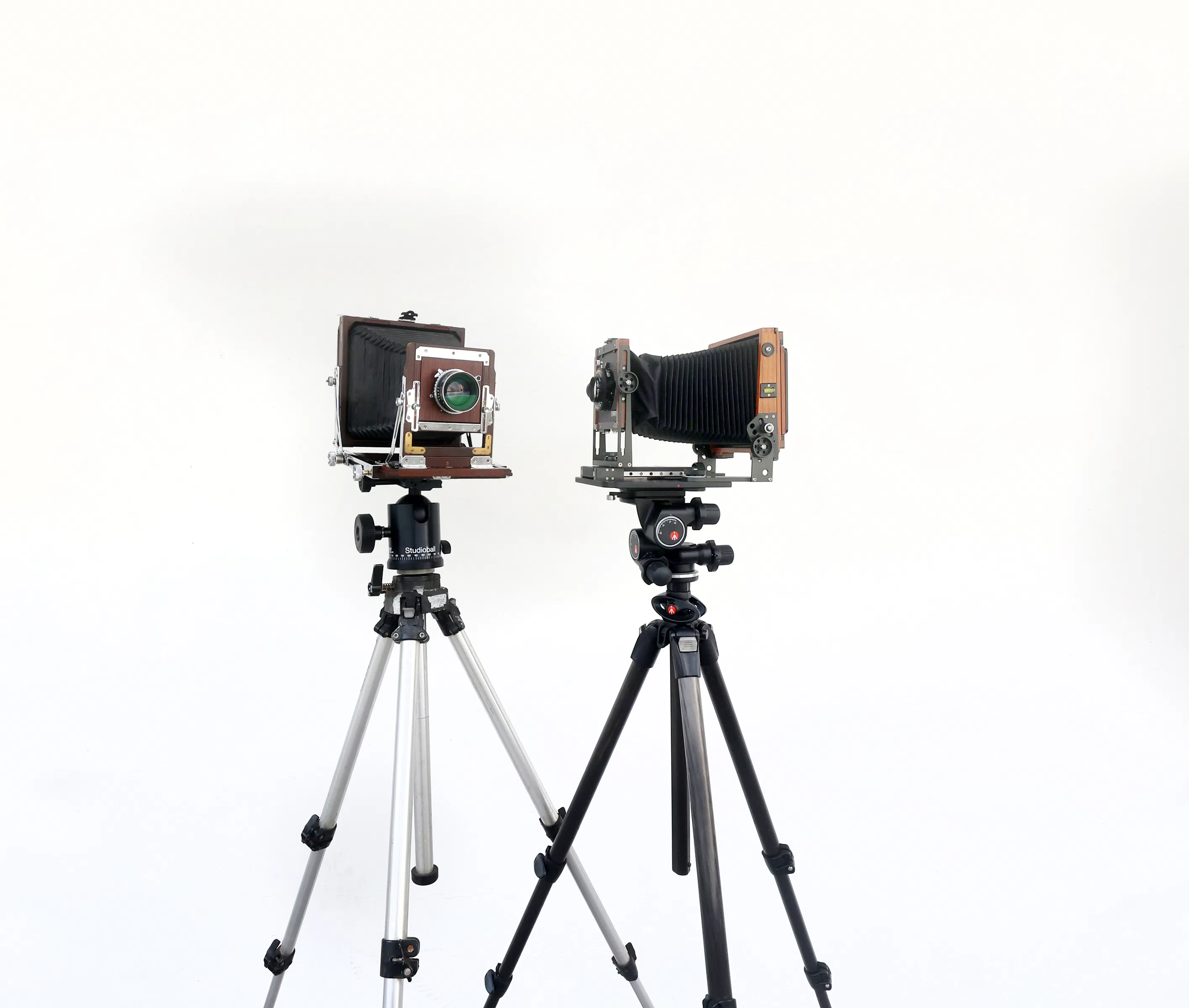 复古大画幅相机，由皮腔连接前后两块板，造型别致。（萧紫薇摄）