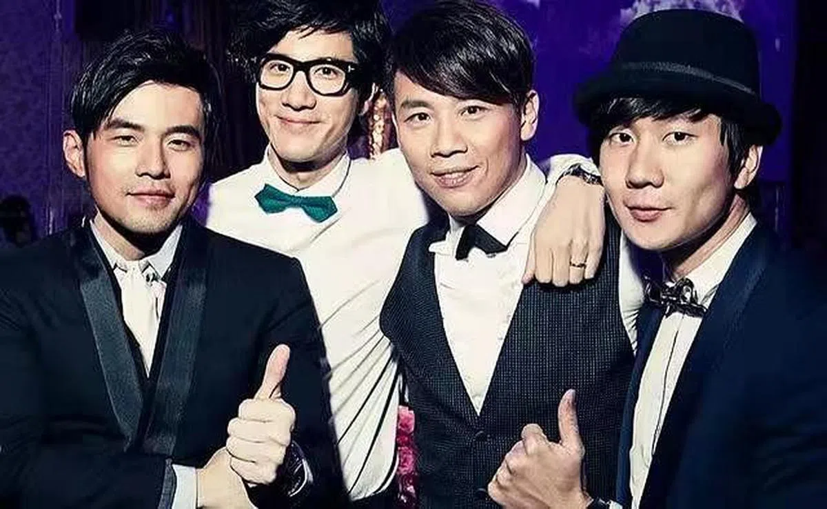 陶喆婚礼上与周杰伦、王力宏、林俊杰的合照再度被疯传。（图/互联网）