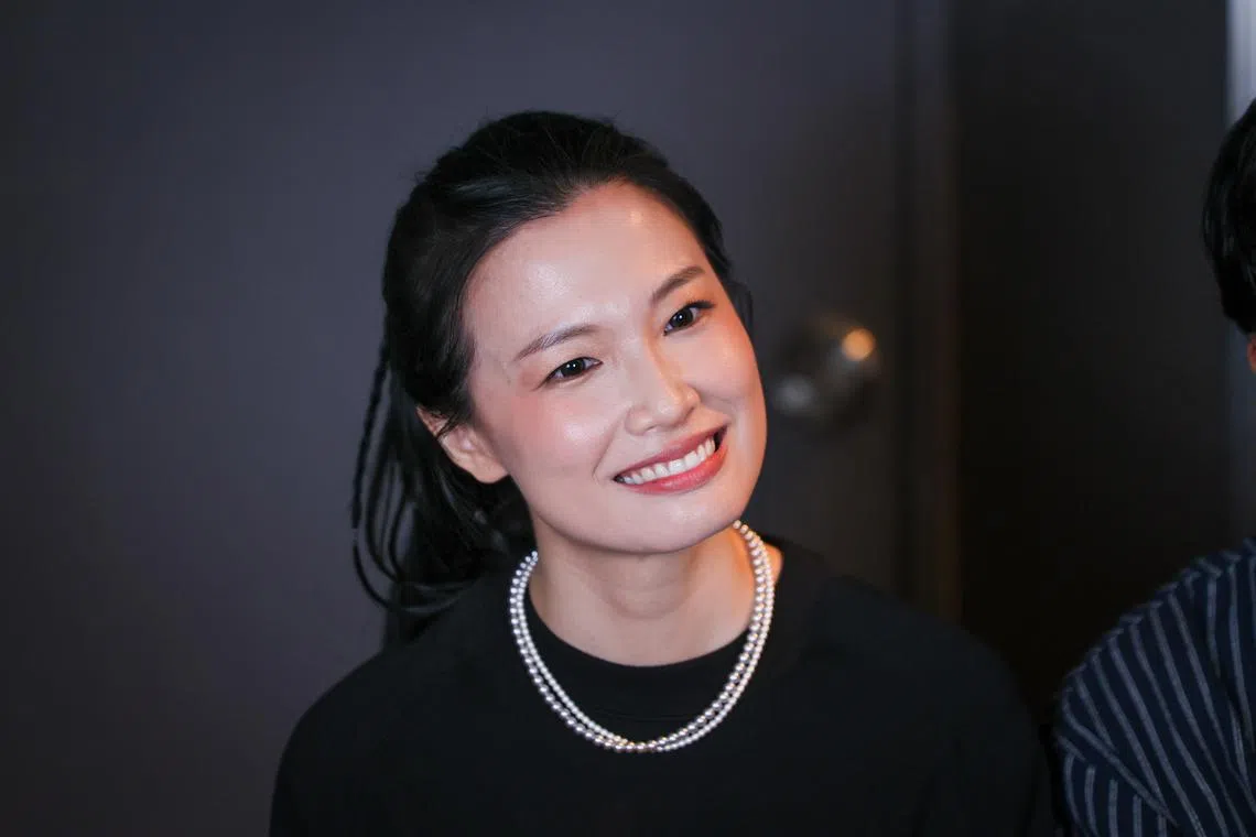 林昀憓说马一朵要求她演出“神经病的女神”。（张俊杰摄）