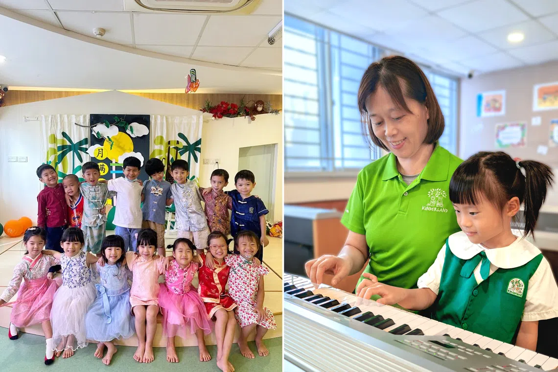 馨乐园的学生不仅在音乐的熏陶下度过难忘的节日，老师平日也教导学生弹唱一些简单的华语儿歌，通过欢快的旋律和重复的歌词，引起他们学习华语的兴趣。（图/馨乐园提供）