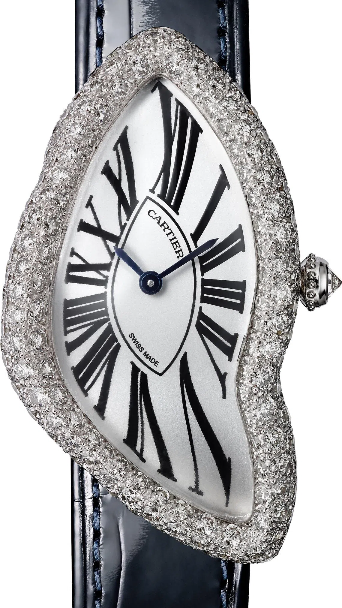 卡地亚镶钻Crash全球只有15枚，属卡地亚最难入手的腕表。（卡地亚提供）