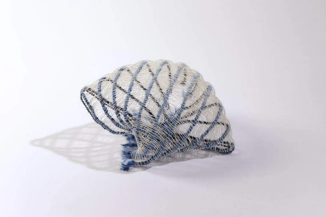 纺织设计师黎铠仪的设计作品《线条构建未来》。（黎铠仪提供）