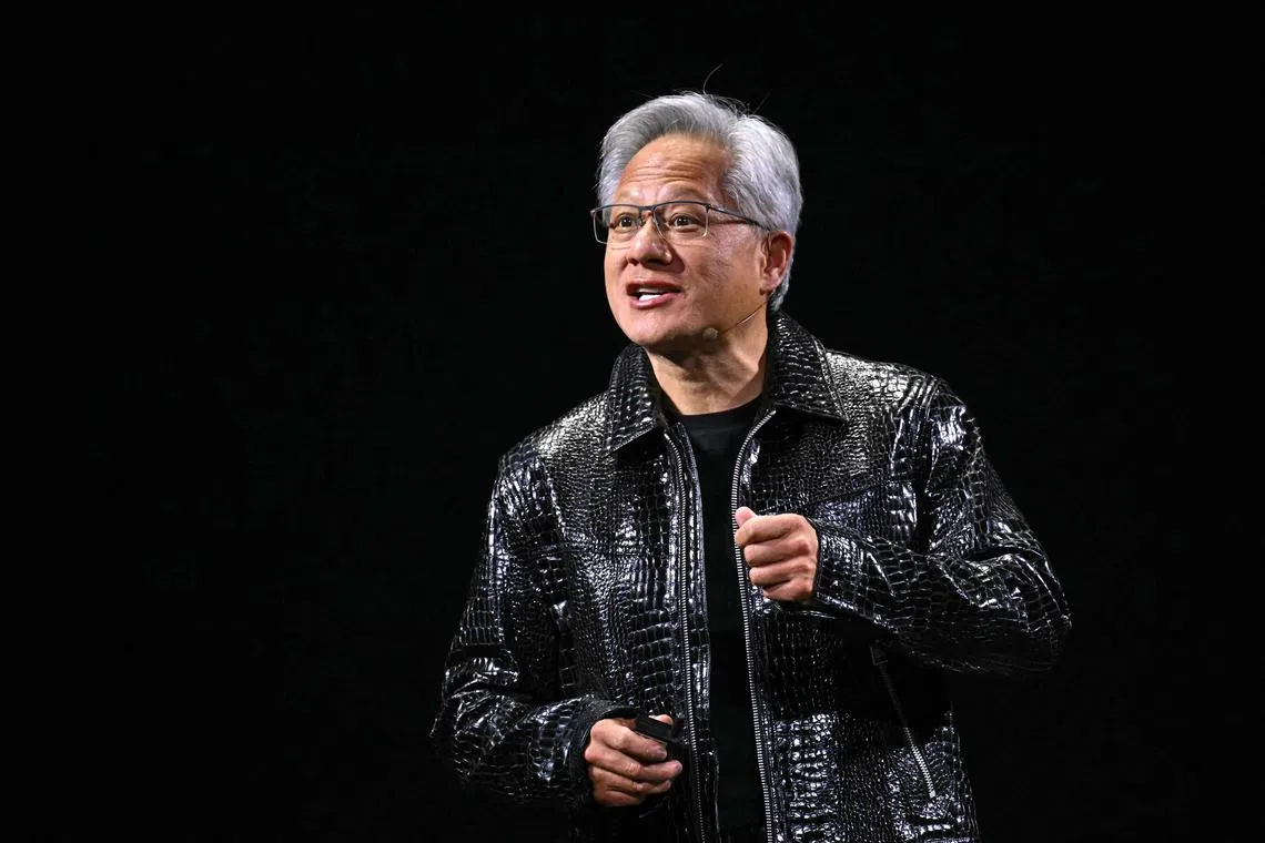 黄仁勋认为量子电脑要等到大约20年后才会真正有用。（法新社）