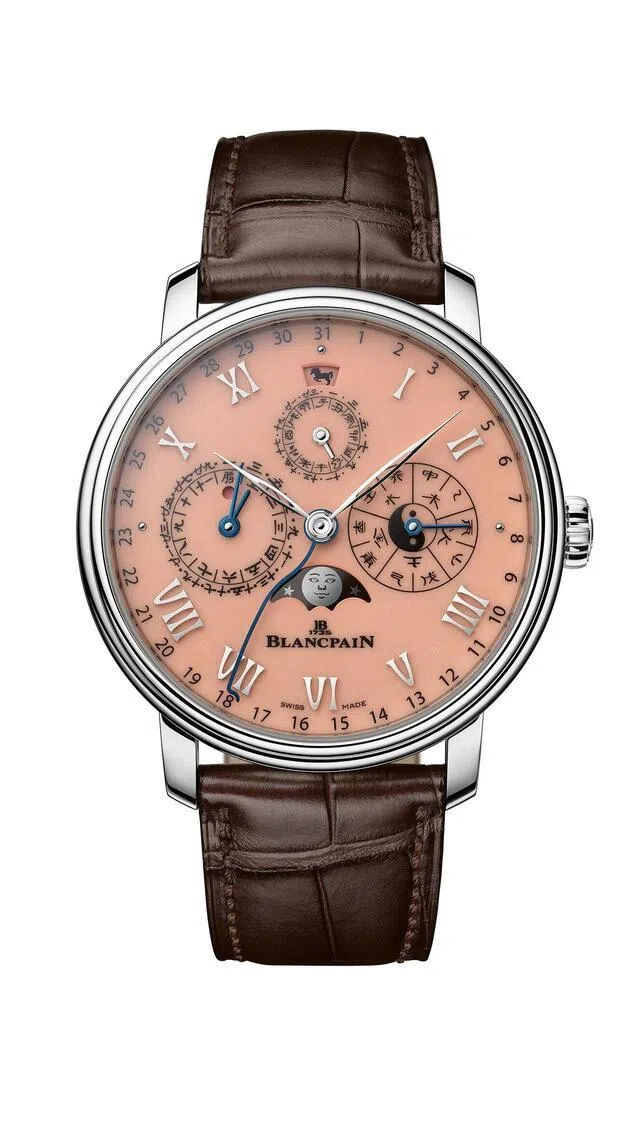 宝珀推出Villeret中华年历“马踏飞燕”马年限量腕表。（宝珀提供）