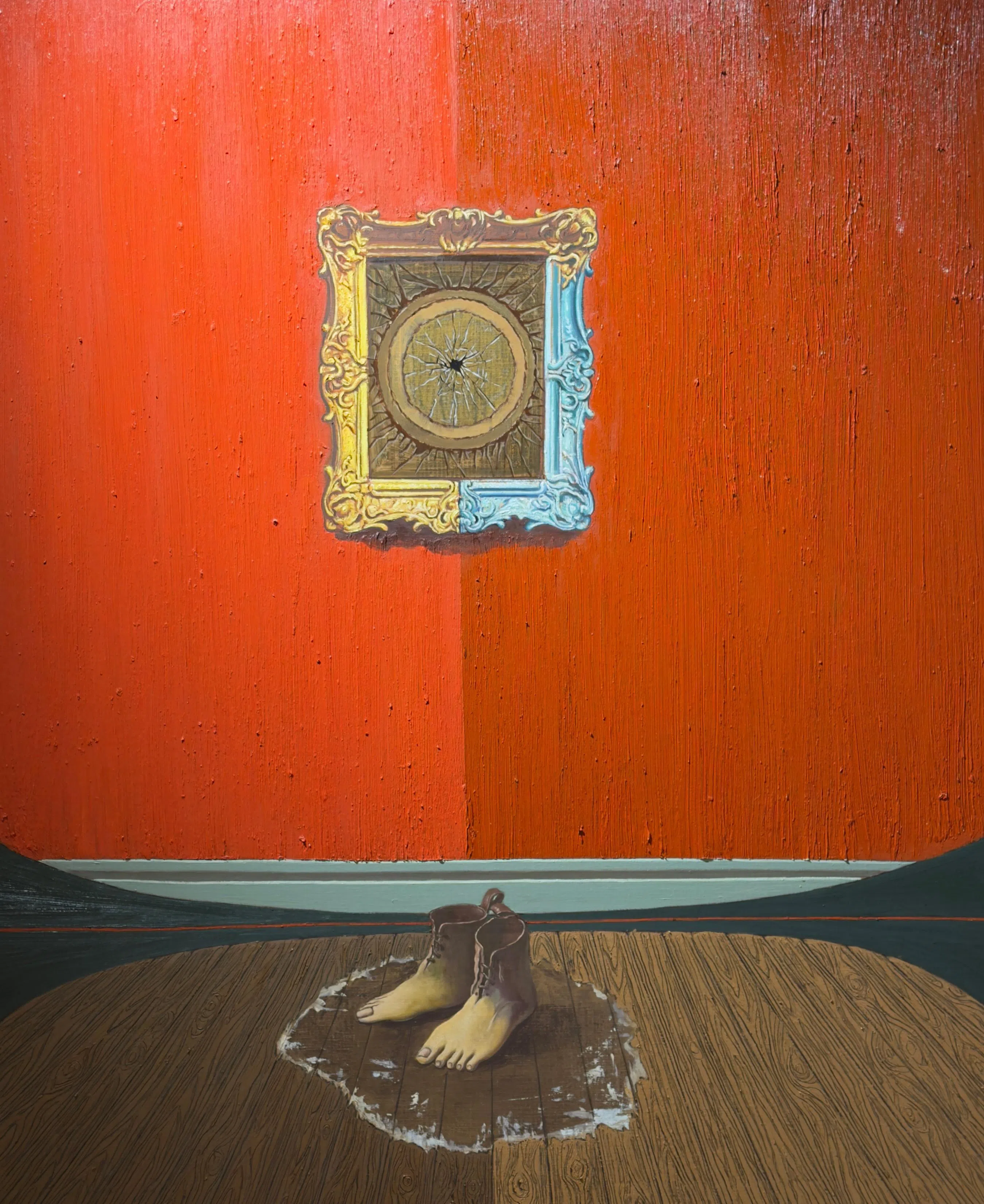 李世光油画《徘徊》。（南蛮艺苑提供）