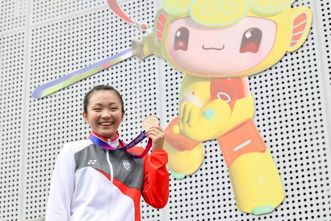 王瓅苓去年首次参加亚运会便夺得女子长拳铜牌。（档案照片）