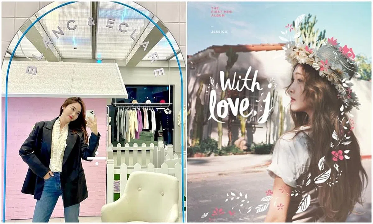 离开团体后，Jessica致力于发展时尚品牌BLANC & ECLARE（左），也不忘维持演艺事业，发了第一张专辑（右）。（图/IG、互联网）