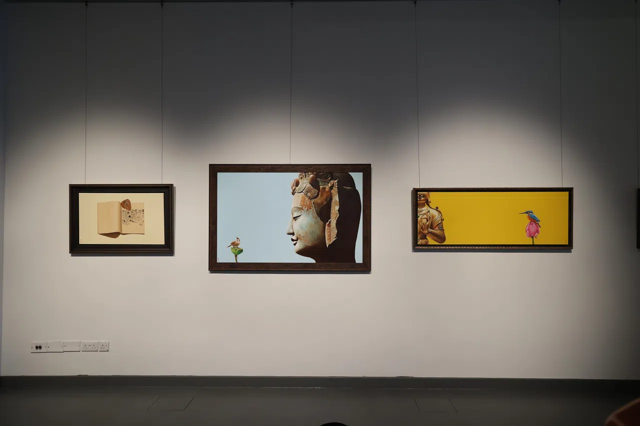 陈月丽的佛画系列是其代表作。（唐家鸿摄）