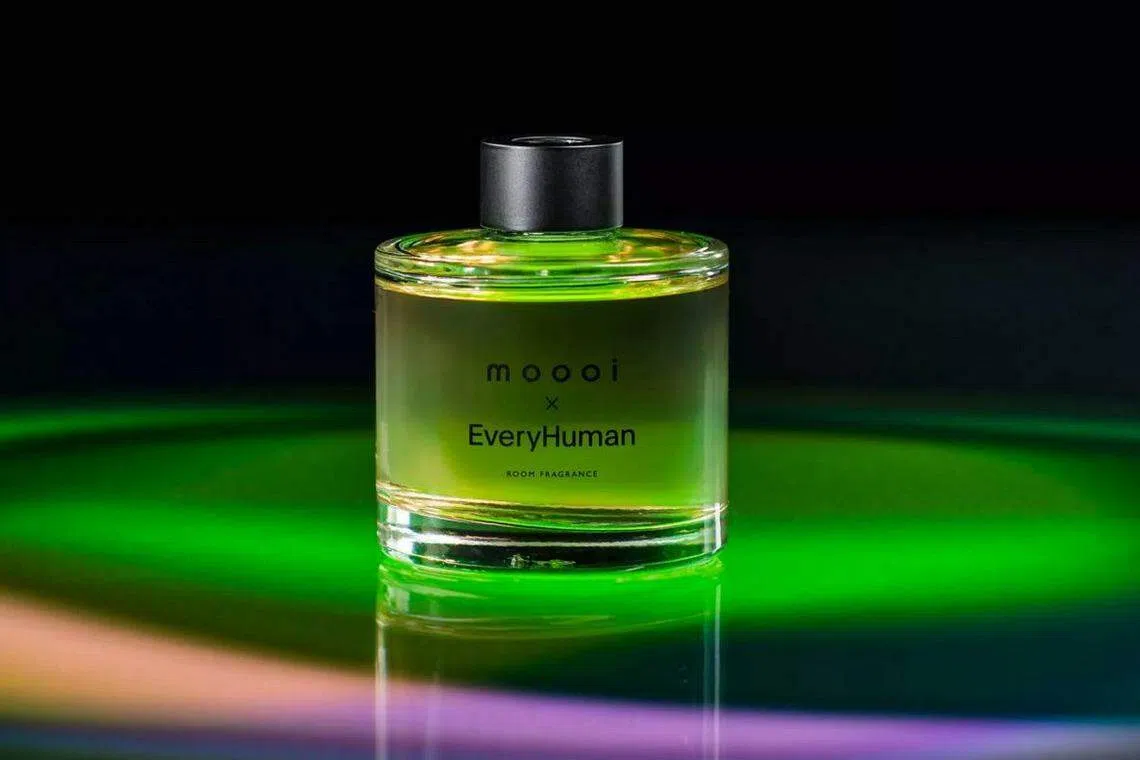 Moooi在今年米兰设计周推出与EveryHuman协作的AI生成室内香氛。（Moooi提供）