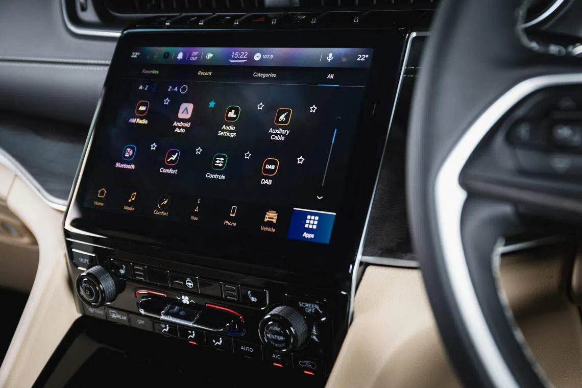 大尺寸屏幕面板操控简易。（车商提供）