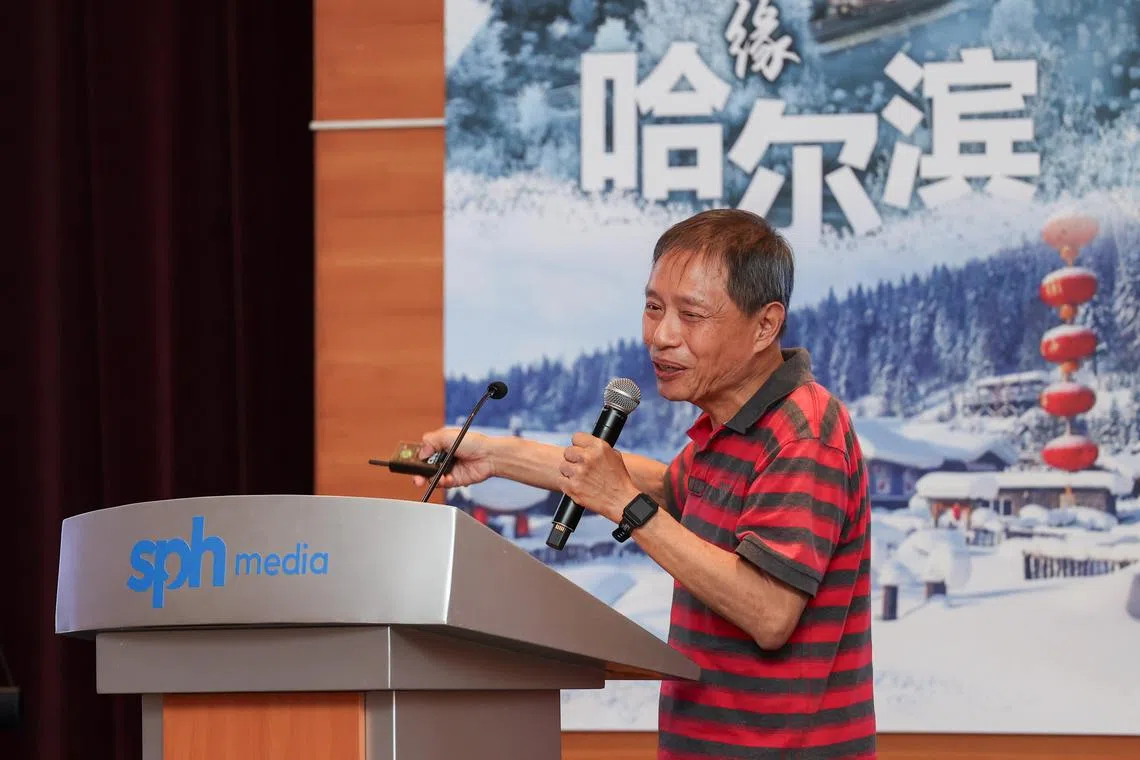 旅游作者王华儿分享了年初到哈尔滨旅游的心得。（林明顺摄）
