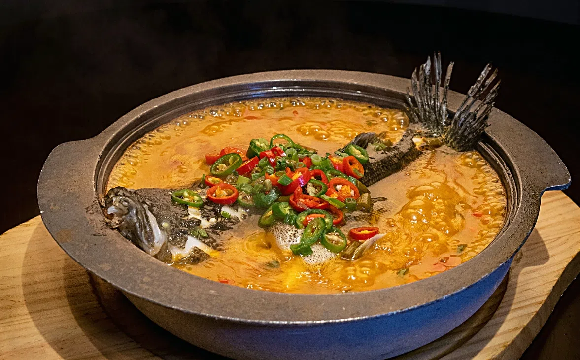 鲜美的酸辣游水笋壳鱼。（图/商家提供）