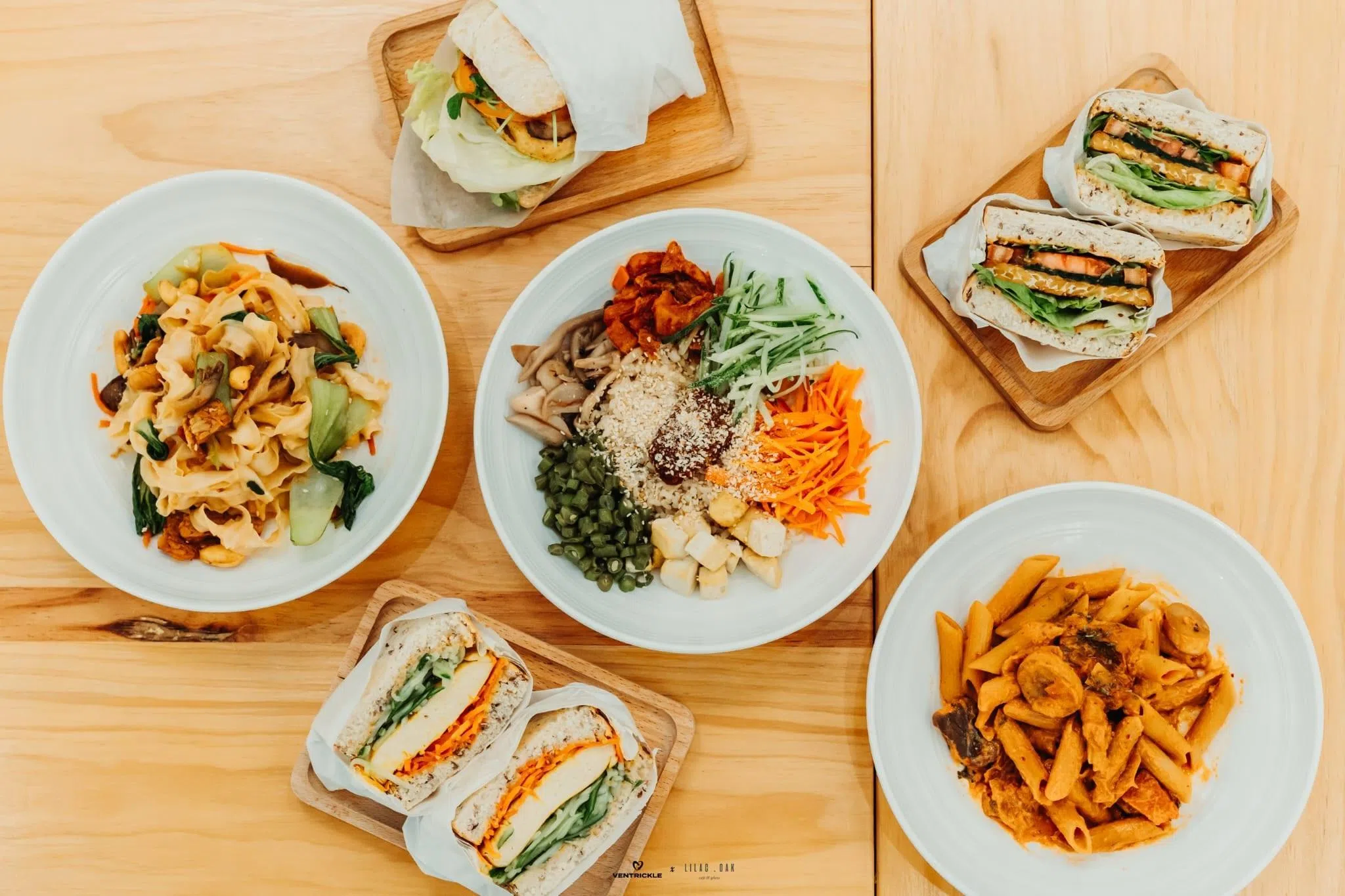 纯素咖啡馆Lilac Oak的主食没有使用任何包含动物原料的食材，也不含葱、洋葱、韭菜、大蒜等辛味蔬菜。（Lilac Oak提供）