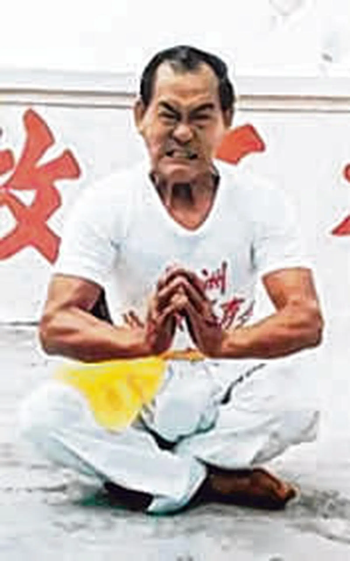 陈少坤示范观音坐莲运气式。（互联网）