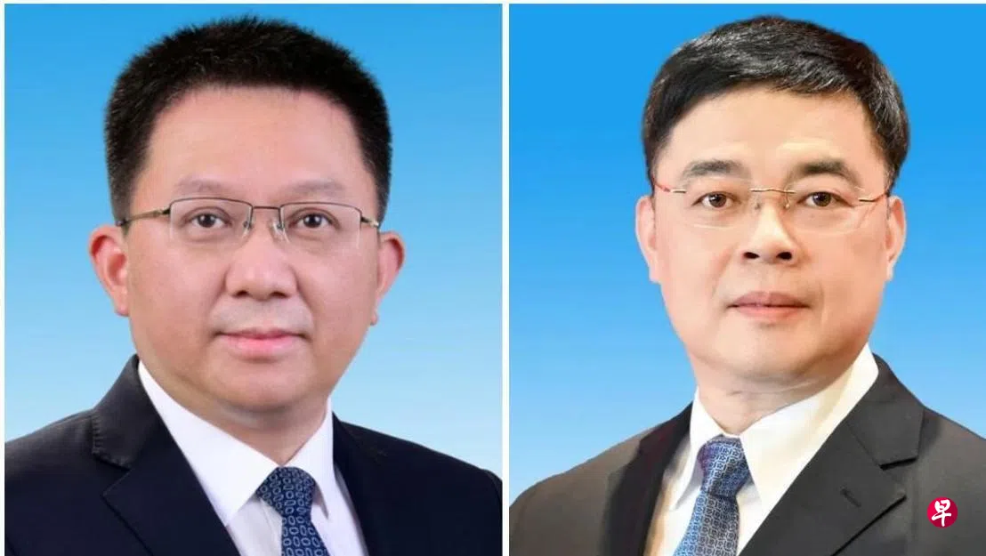 中共中央纪律检查委员会星期六（8月22日）召开全体会议，均有江苏工作背景的赵世勇（左）和张忠晋升正部级，补缺中纪委副书记。 （互联网）