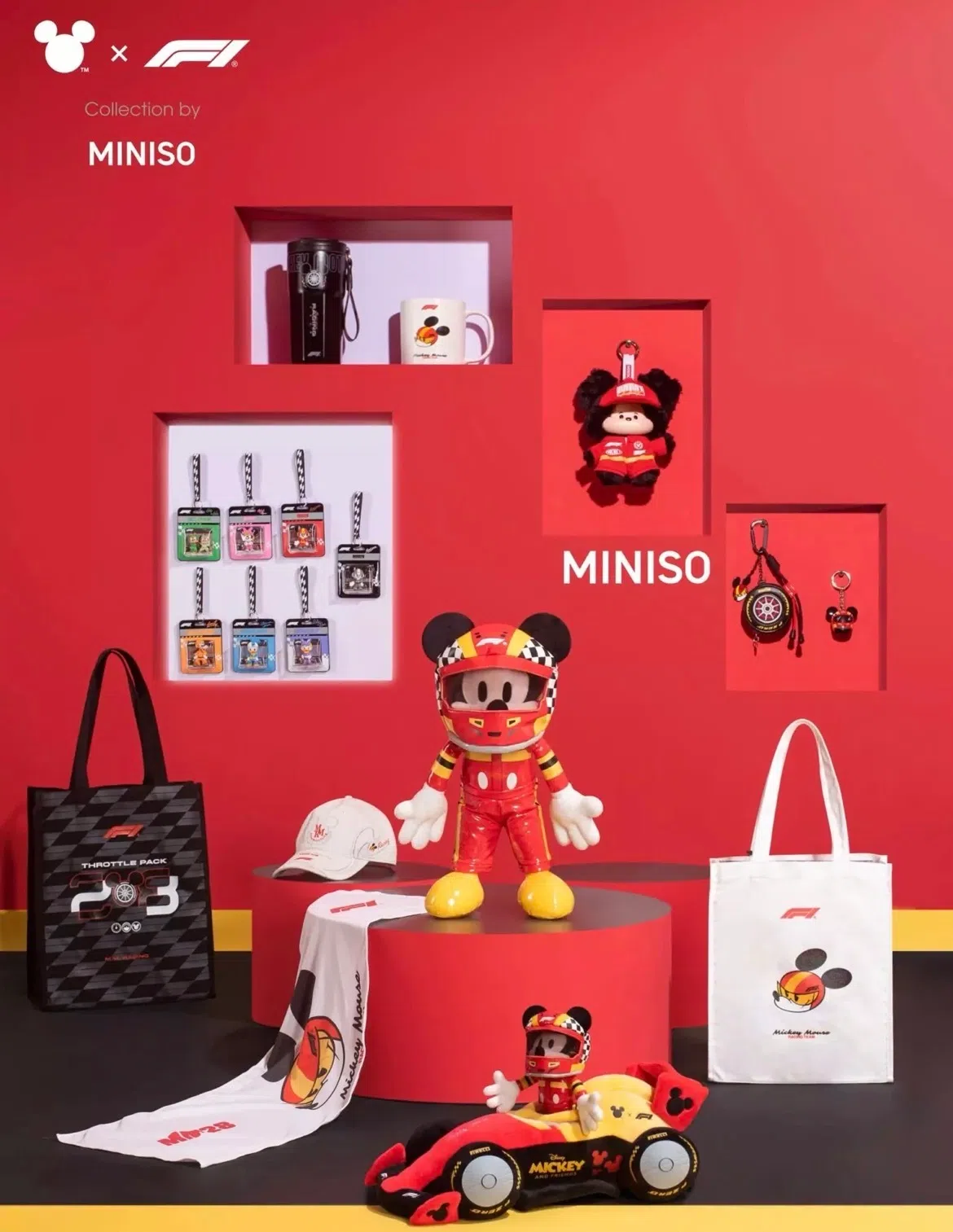 Miniso与迪士尼推出联名F1主题产品。（Miniso图片）