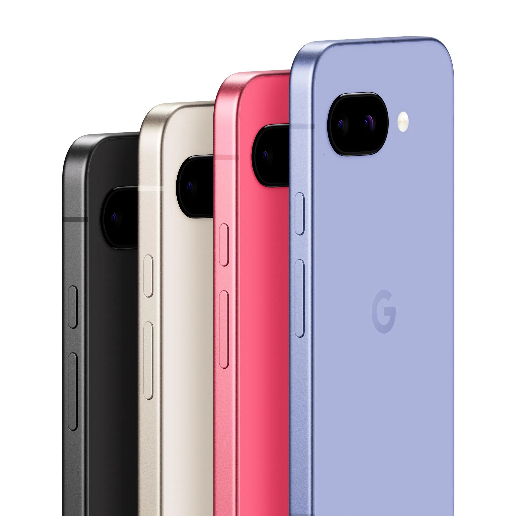 Pixel 9a有黑、米白、紫和粉红四种配色。（厂商提供）