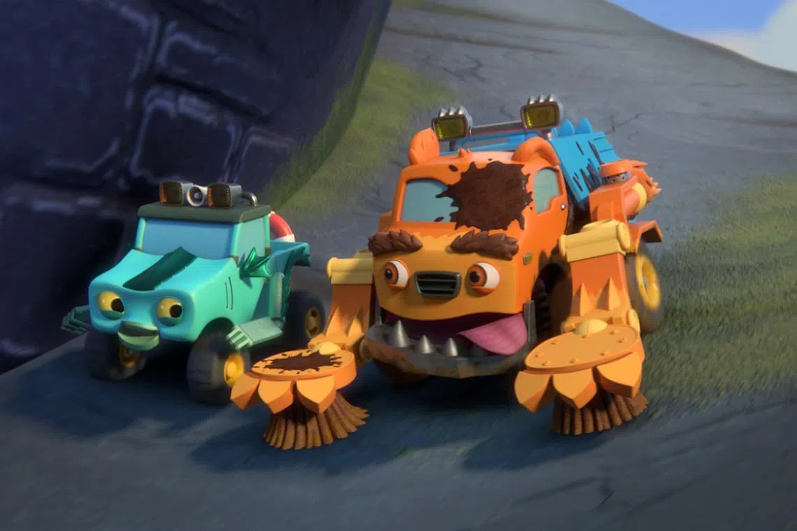 《无敌怪物车队》是部充满动作场面的冒险动画片。（Netflix提供）