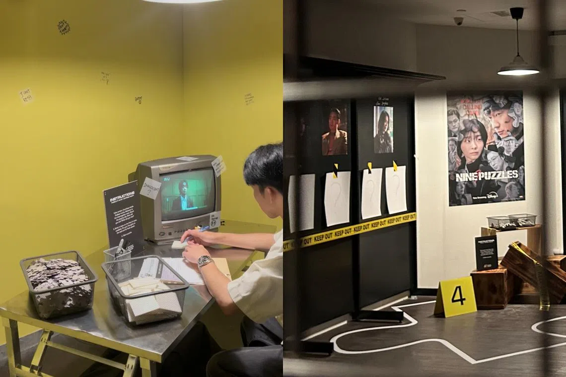 “Nine Puzzles: Decoded”沉浸式体验区共设有九个益智游戏。（陈秋雁摄）