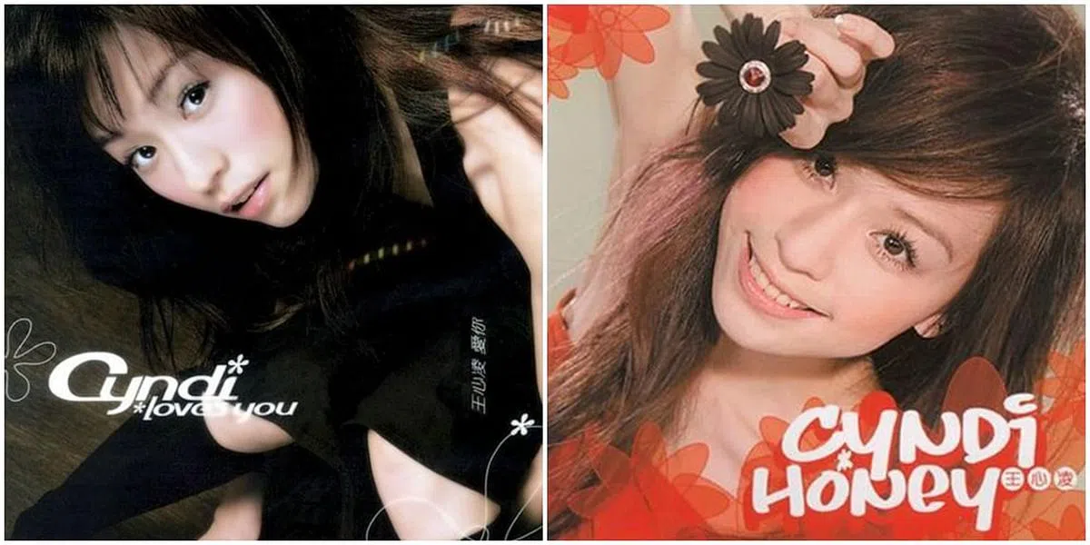 王心凌第二张专辑《爱你》（左）“试水温”成功后，之后的专辑《Honey》延续前一张曲风，王心凌自此也被冠上“甜蜜教主”的封号。（图/互联网）