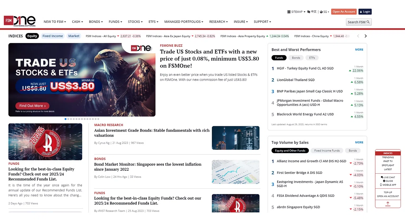 FSMOne.com的界面简洁清晰、操作方便，不论是财富管理，还是获取最新投资资讯都能一手掌握。（图/商家提供）