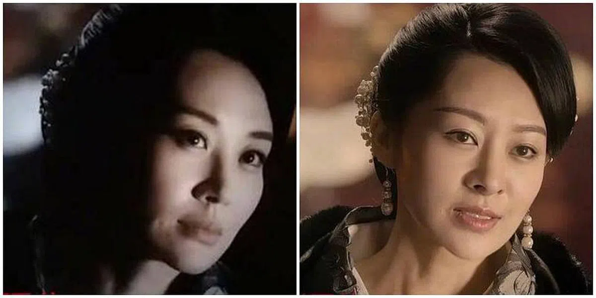 电影早前预告有许晴画面（左图），后来上线播出，许晴画面被传AI换脸。（取自微博） 