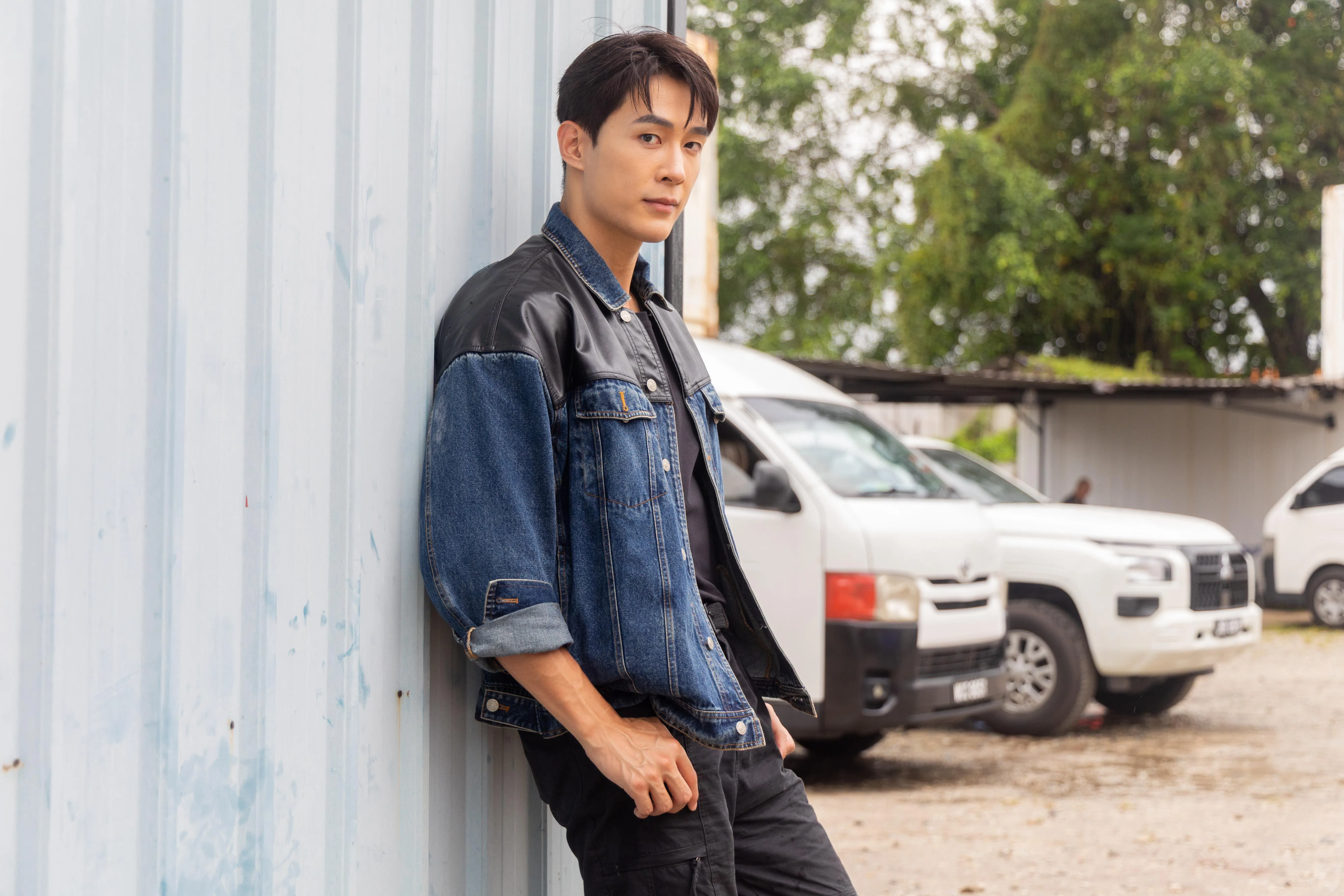 邓伟德在《神之手》中饰演警察，与刘以豪有一段兄弟情。（吴先邦摄）