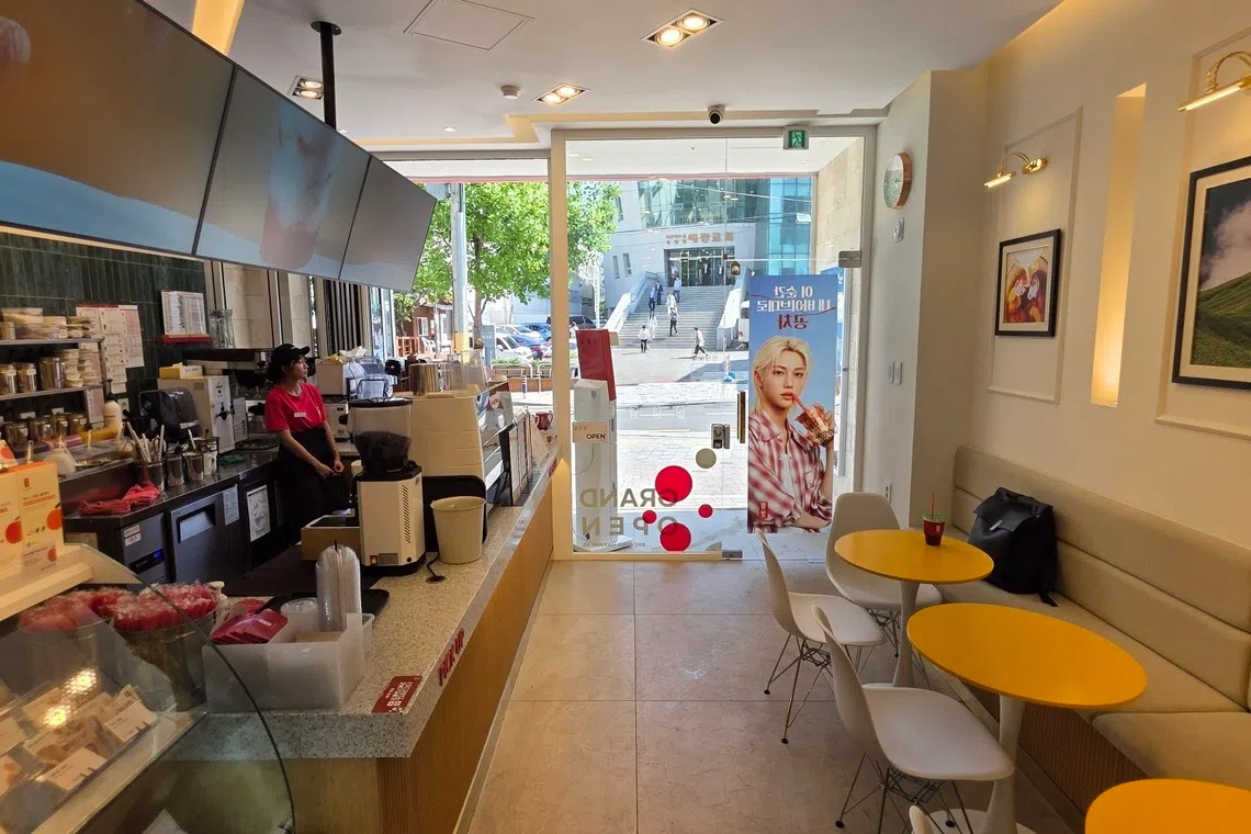 图为贡茶在韩国釜山市的店面。（取自贡茶韩国网站。）