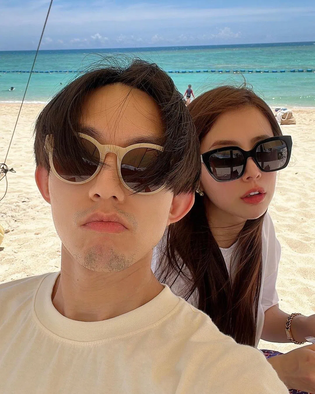 林宥嘉罕见放闪老婆丁文琪。（取自林宥嘉IG）