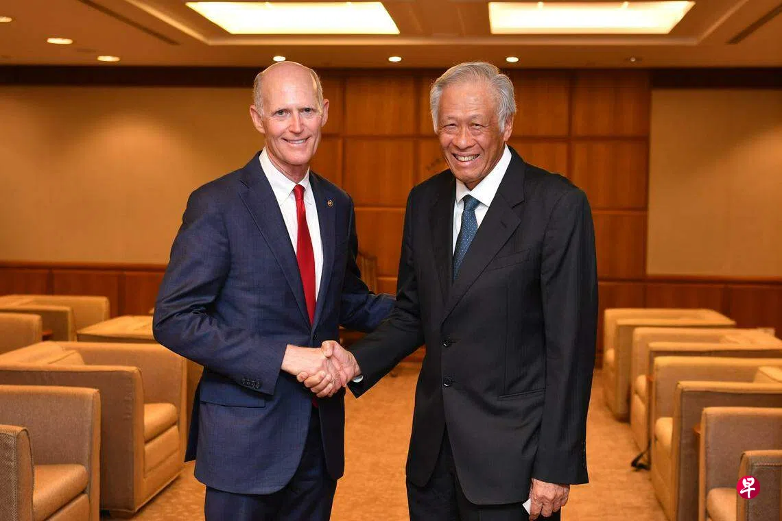 黄永宏会见两美国会代表团| 联合早报