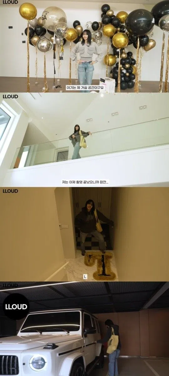 Lisa公开家中装潢以及爱车。（截图YouTube）