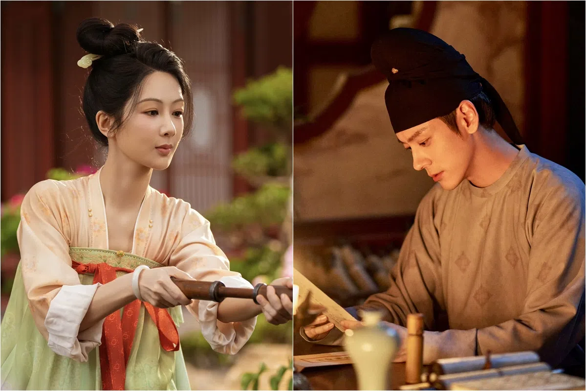 杨紫（左）饰演的何惟芳为了给母亲治病，不得不嫁给她不爱也不爱她的勋贵子弟刘畅（魏哲鸣饰，右）。（取自剧集微博）