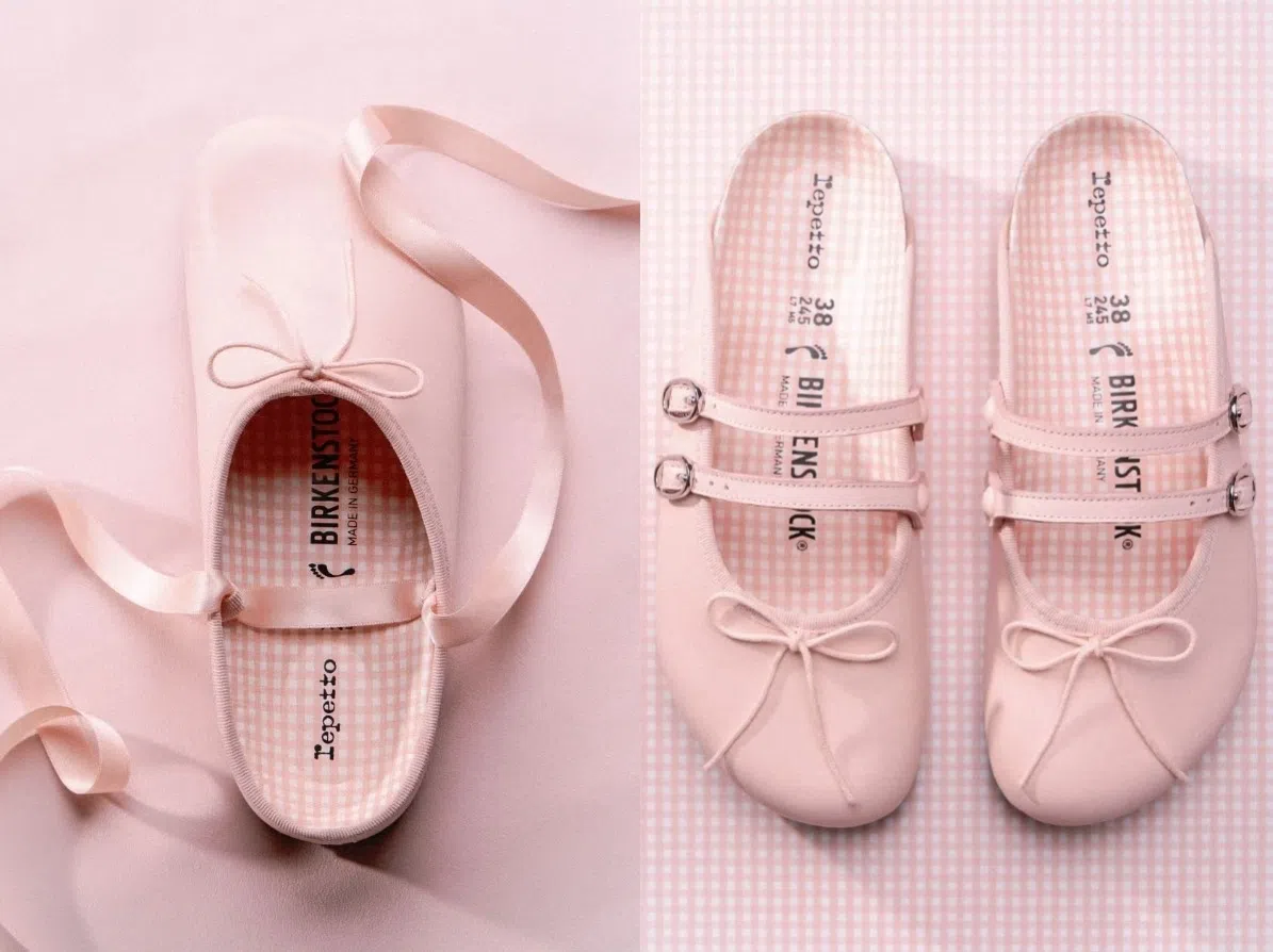 当Birkenstock的经典设计与Repetto法国舞鞋品牌相遇。（取自品牌官网）