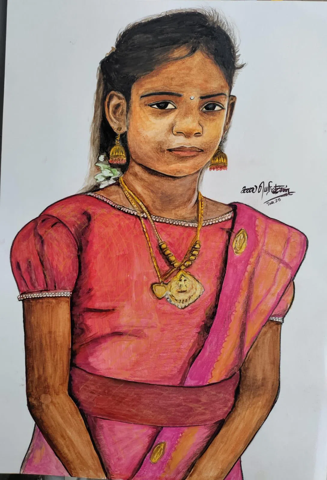 古汗的妹妹瓦媞妮，生命停在了12岁，却是哥哥永远的动力。（受访者提供）