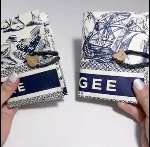 用霸王茶姬纸袋制成的纸钱包。（互联网）