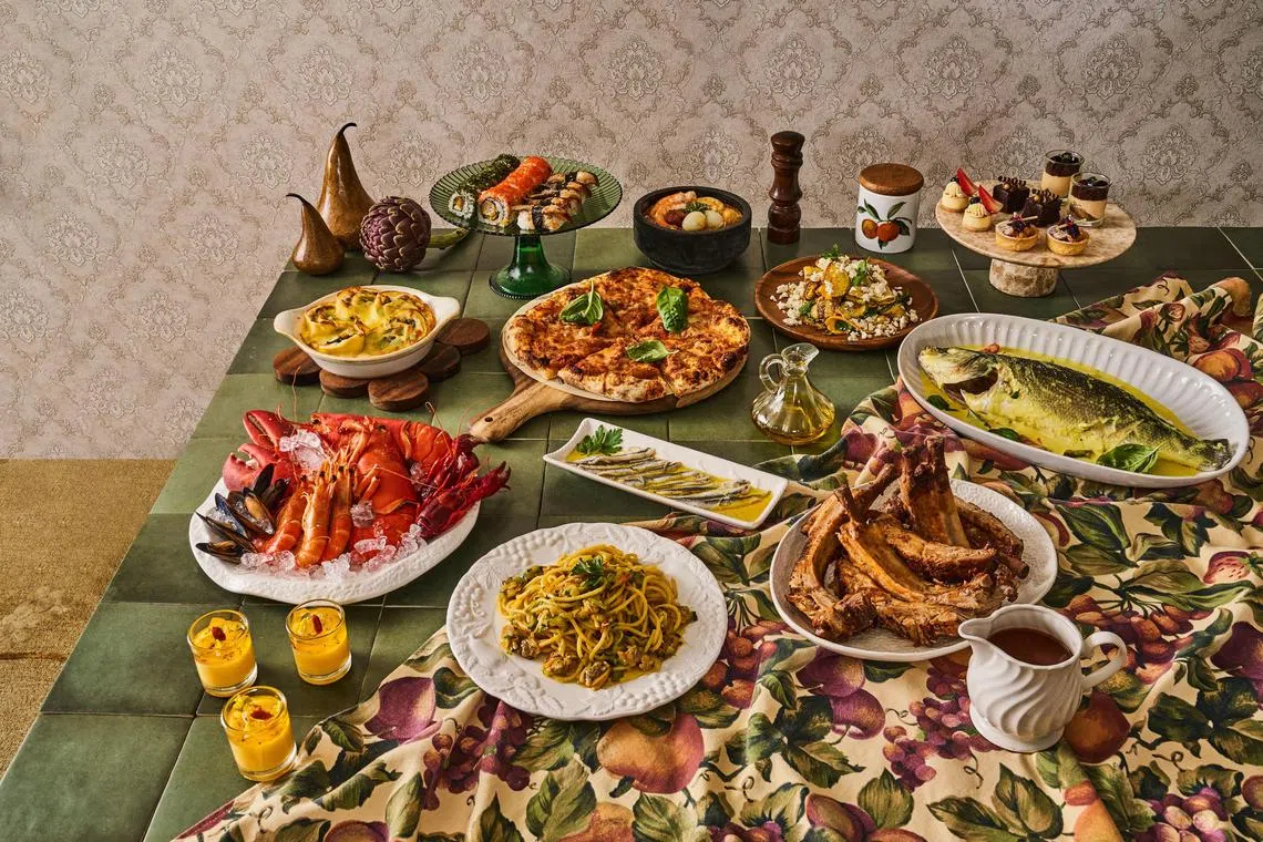 餐馆Luce的自助午餐具有意大利色彩。（餐馆提供）